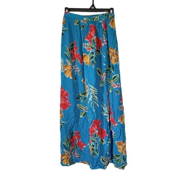 NWOT Patrons of‎ Peace Tropical Floral Print Pull On Skirt with Slit Size XS - Picture 1 of 8